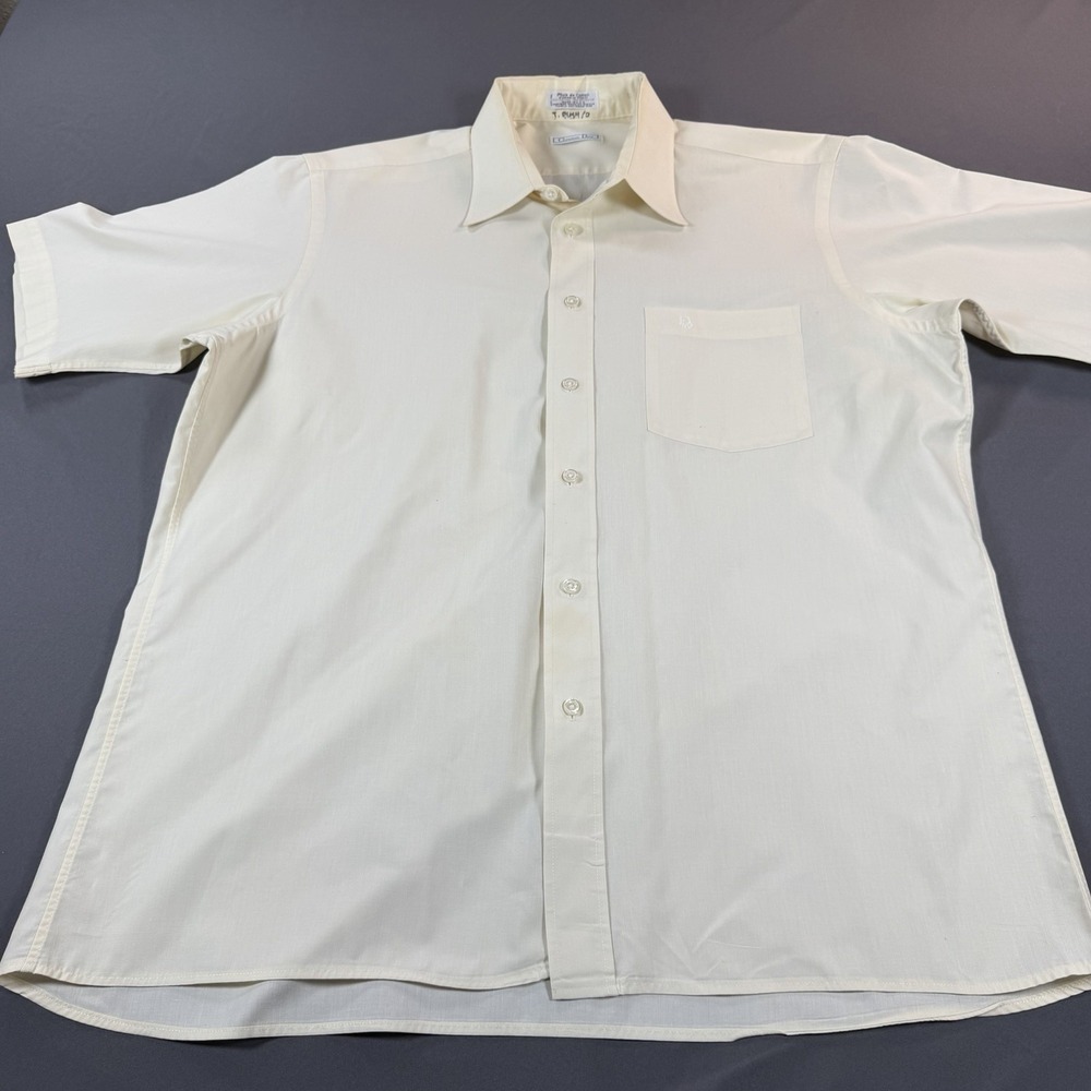 Christian Dior Vintage Button Up Shirt Men's 16 1/2 Short Sleeve - Picture 1 of 7